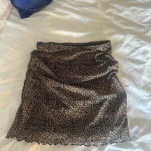 Shein Cheetah Print Mini Skirt